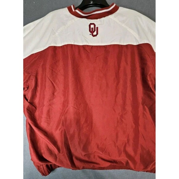 VTG Oklahoma Sooners Windbreaker Jacket Red Sz XXL 58 Sports Blanket Lined NCAA - Picture 4 of 7